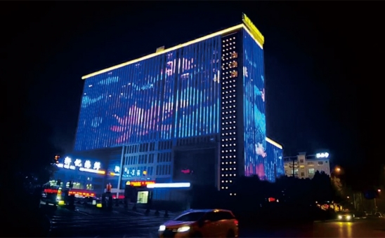 长沙湖南郴州凯东中央广场夜景亮化工程